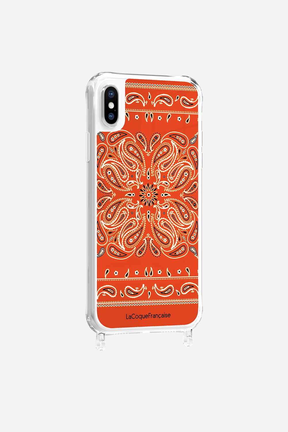 Coque Anneaux Impression Personnalisee Bandana Orange Fluo