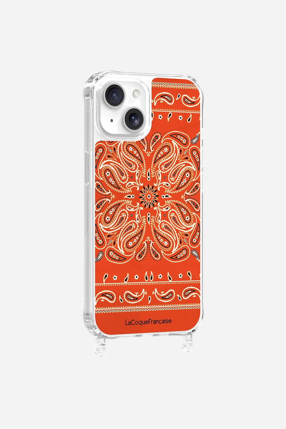 Coque Anneaux Impression Personnalisee Bandana Orange Fluo