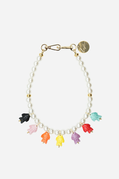 Bijoux Collier Doris Blanc 40 cm