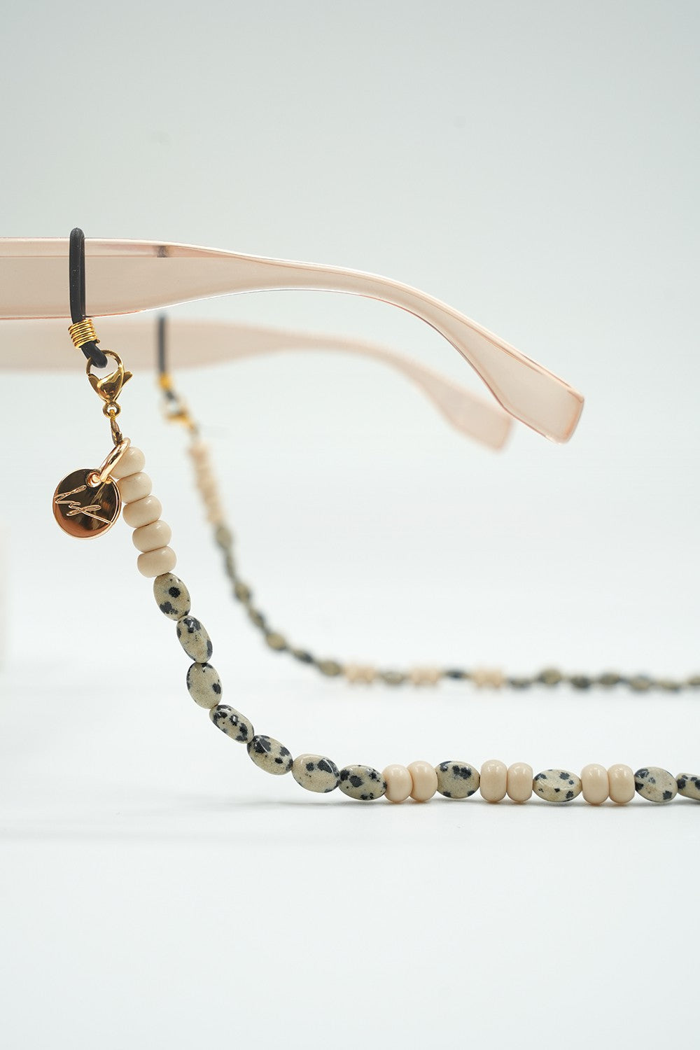 Bijoux Chaine De Lunette Elyo Beige 72 cm