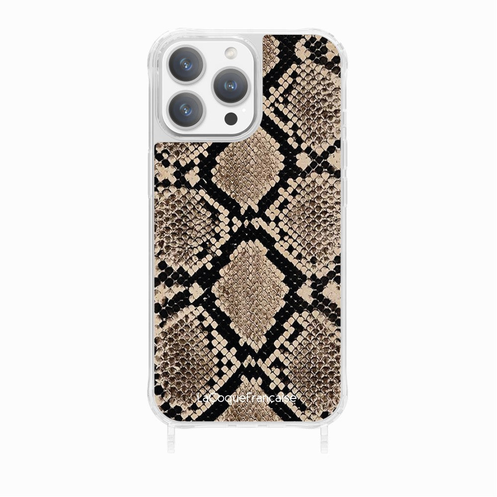 Coque Anneau Impression Personnalise Python Beige