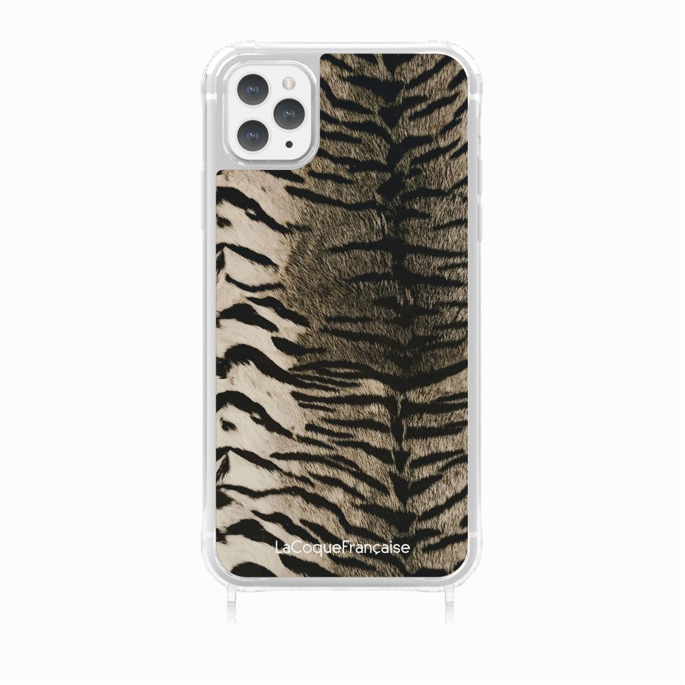 Coque Anneaux Impression Personnalisee Zebre Gris