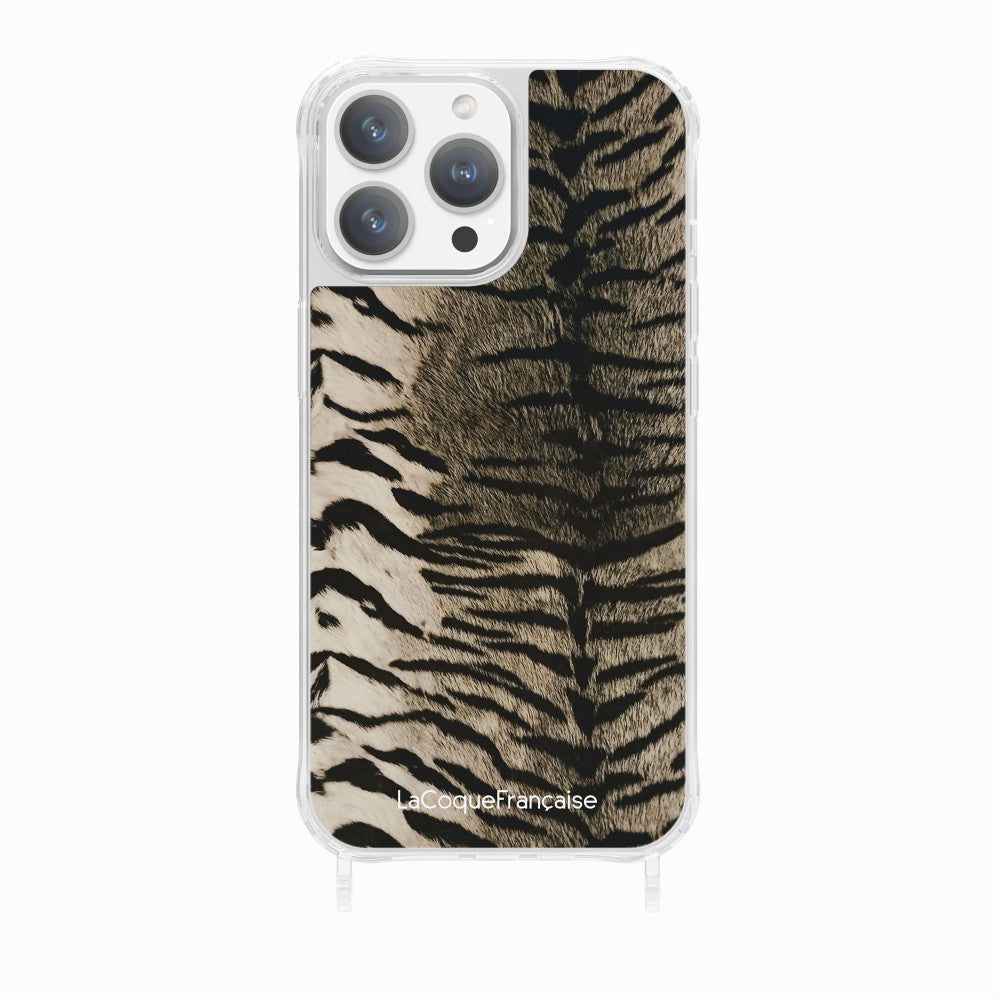 Coque Anneaux Impression Personnalisee Zebre Gris