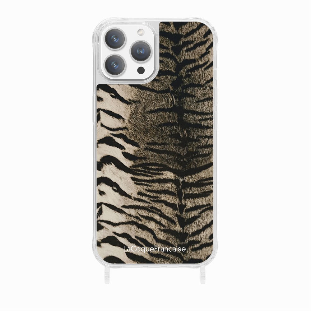 Coque Anneaux Impression Personnalisee Zebre Gris