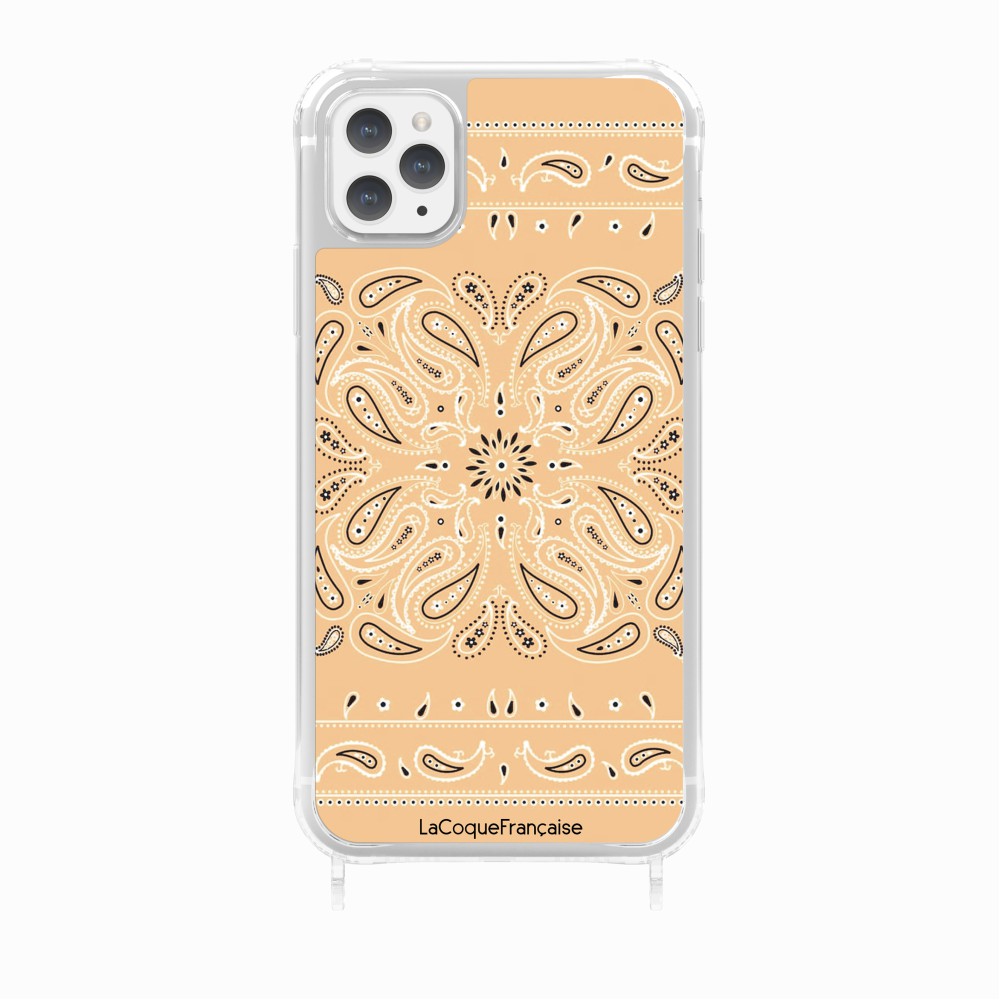 Coque Anneaux Impression Personnalisee Bandana Beige