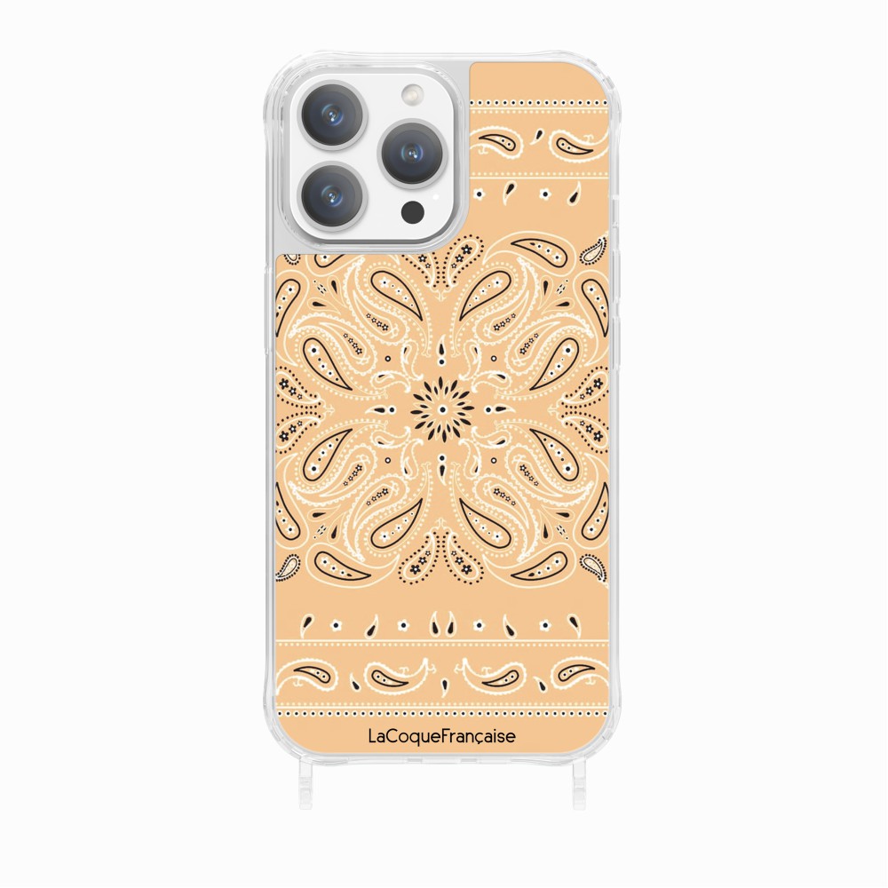 Coque Anneau Impression Personnalise Bandana Beige