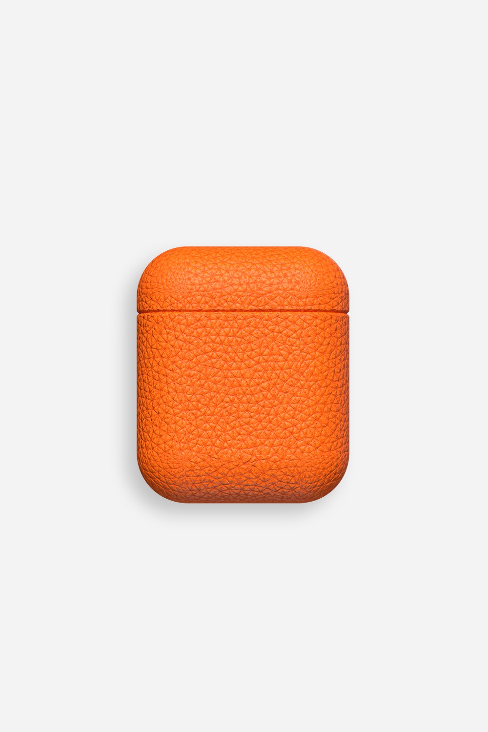 Orange Leather Airpods Case