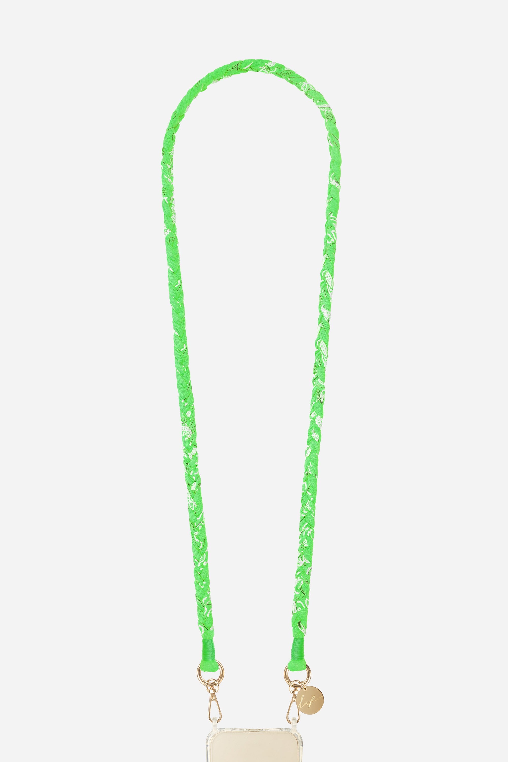 Neon green Della braided cord