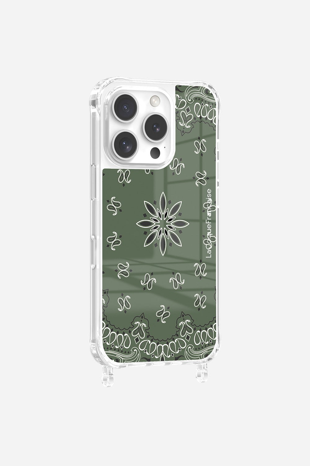 Coque Anneaux Imprimee Bandana Kaki