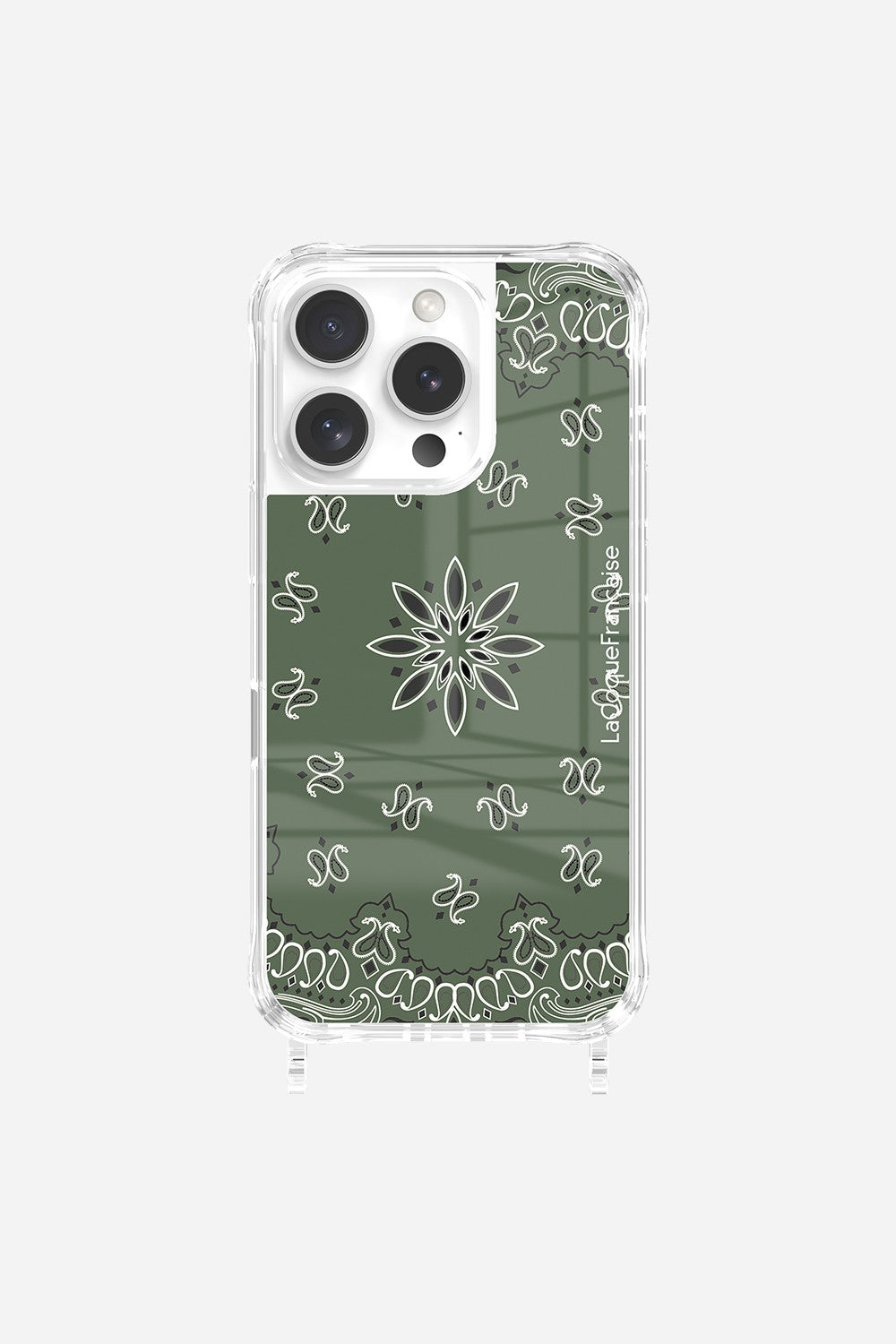 Coque Anneaux Imprimee Bandana Kaki