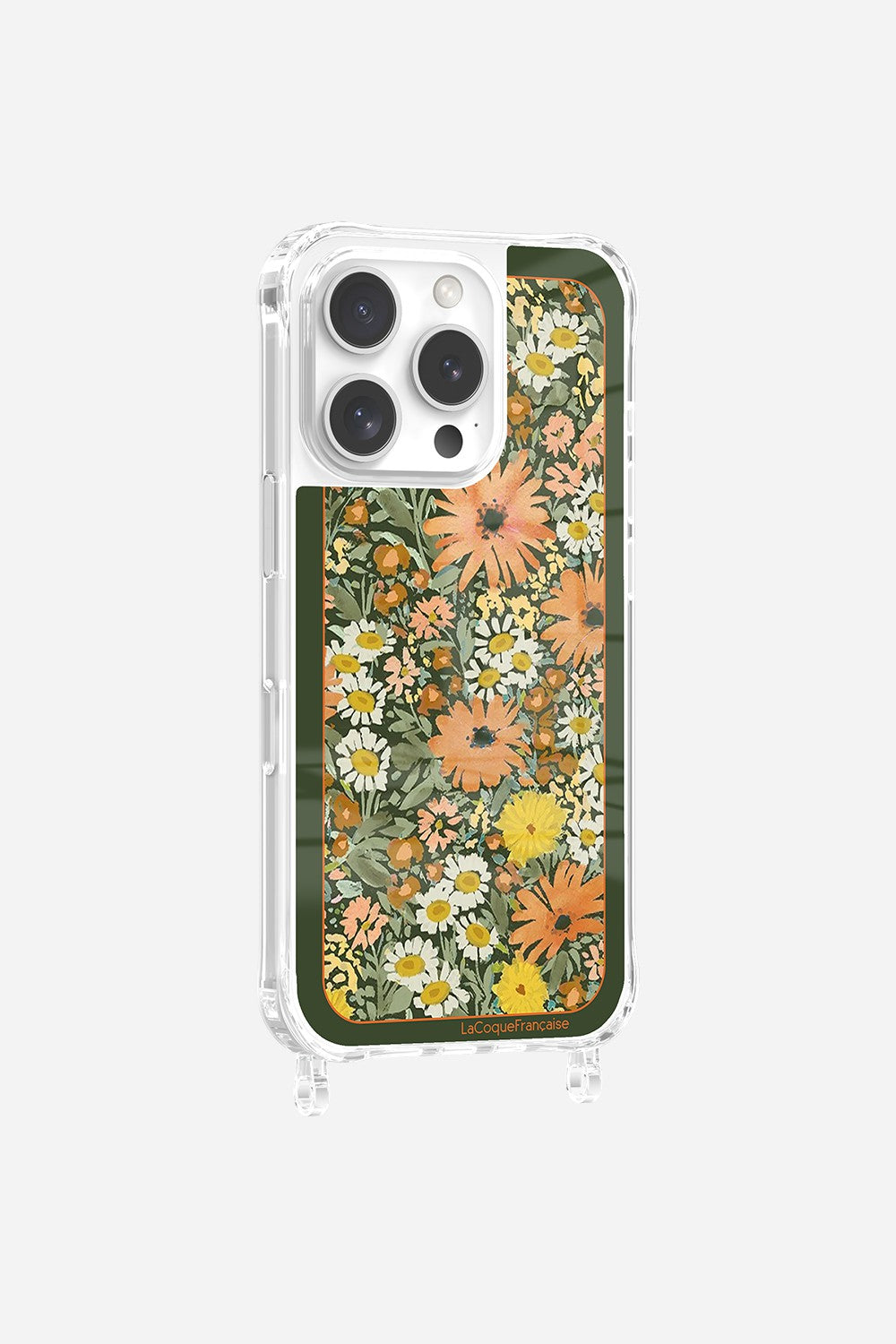 Orange Flowers Scarf Printed Rings Case