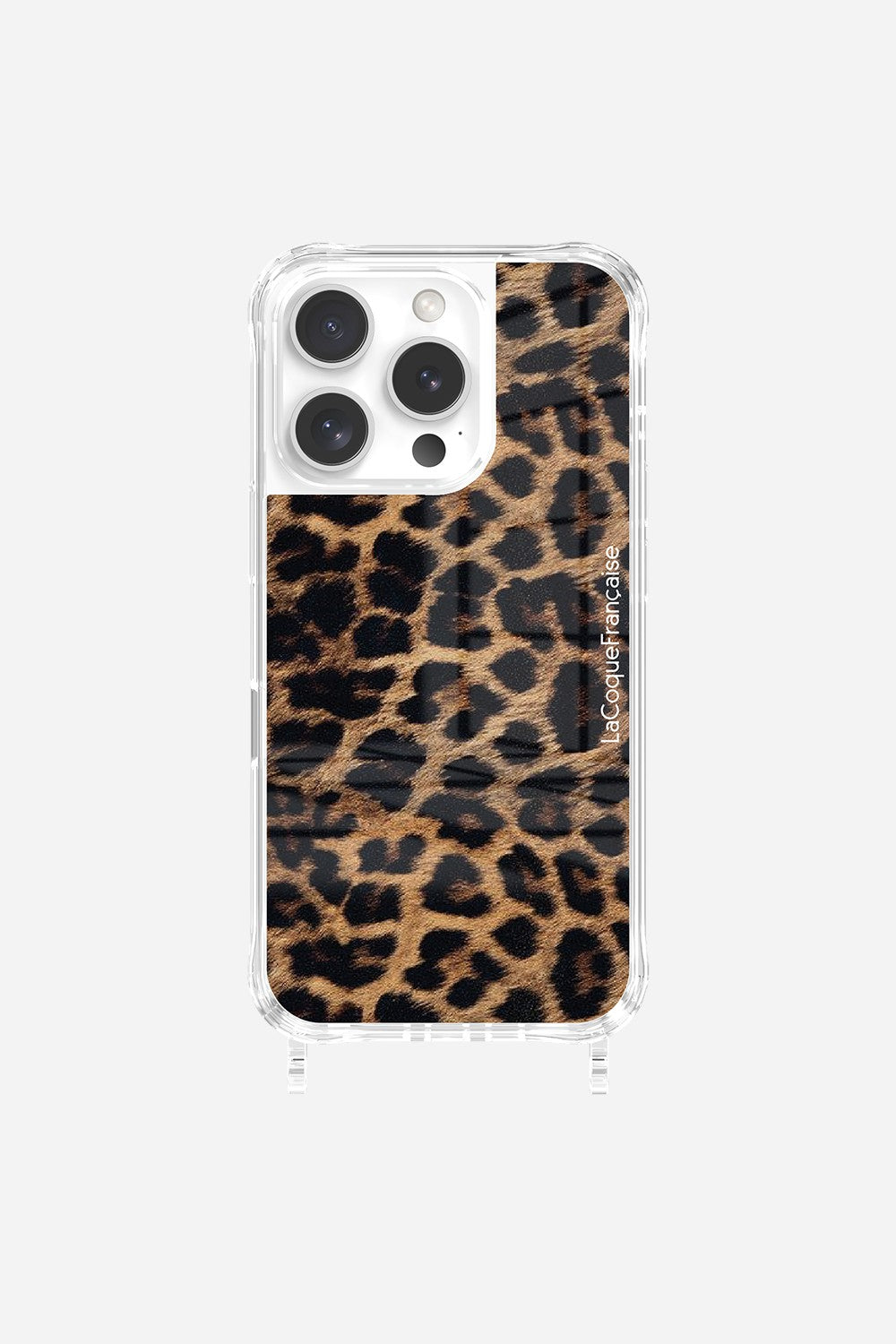 Coque Anneaux Imprimee Leopard Noir Et Brun