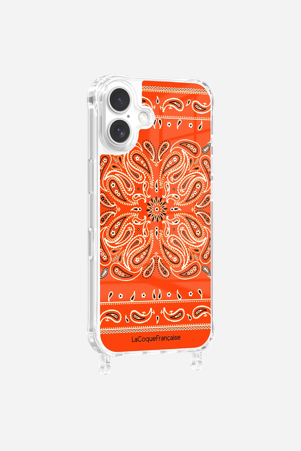 Coque Anneaux Impression Personnalisee Bandana Orange Fluo