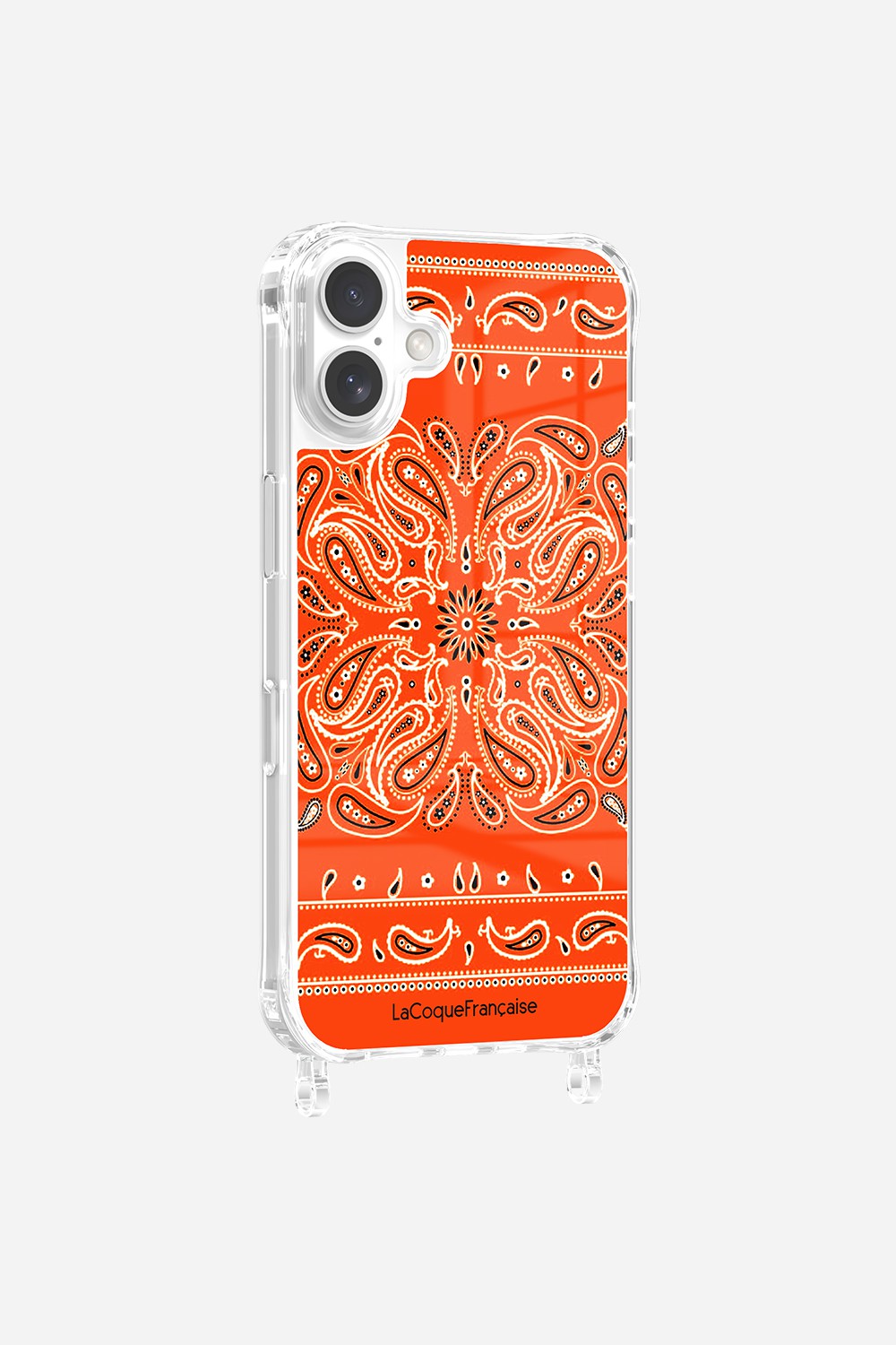 Coque Anneaux Impression Personnalisee Bandana Orange Fluo