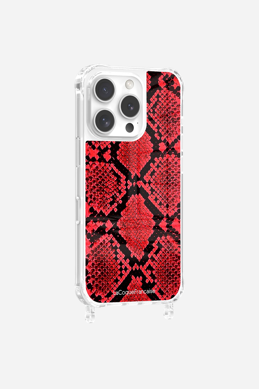 Red Python Printed Rings Case