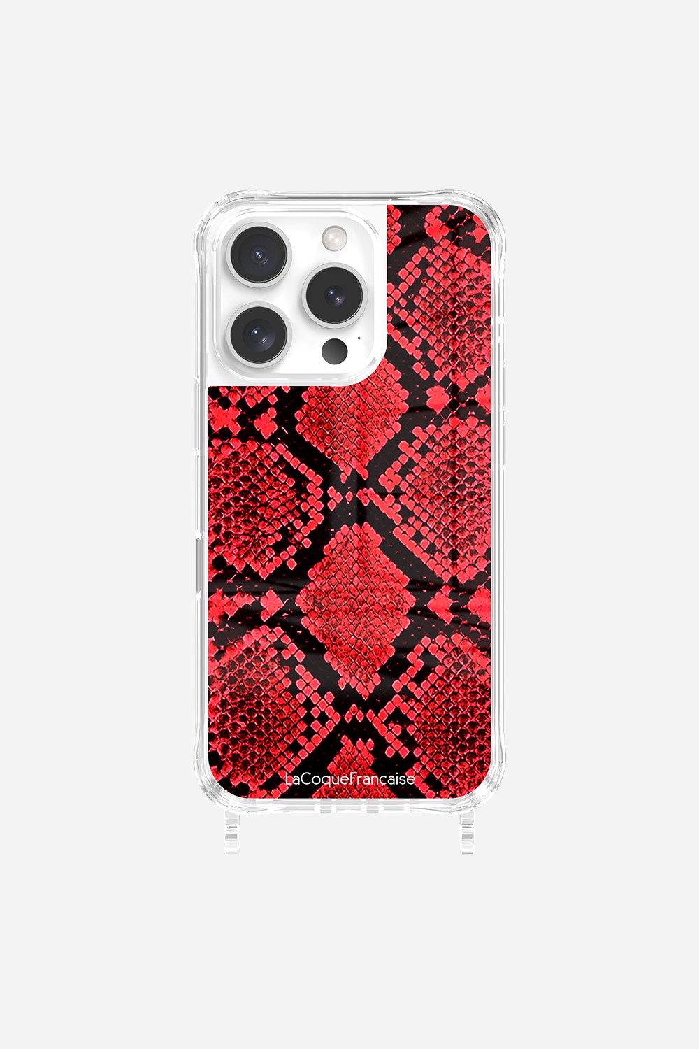 Red Python Printed Rings Case