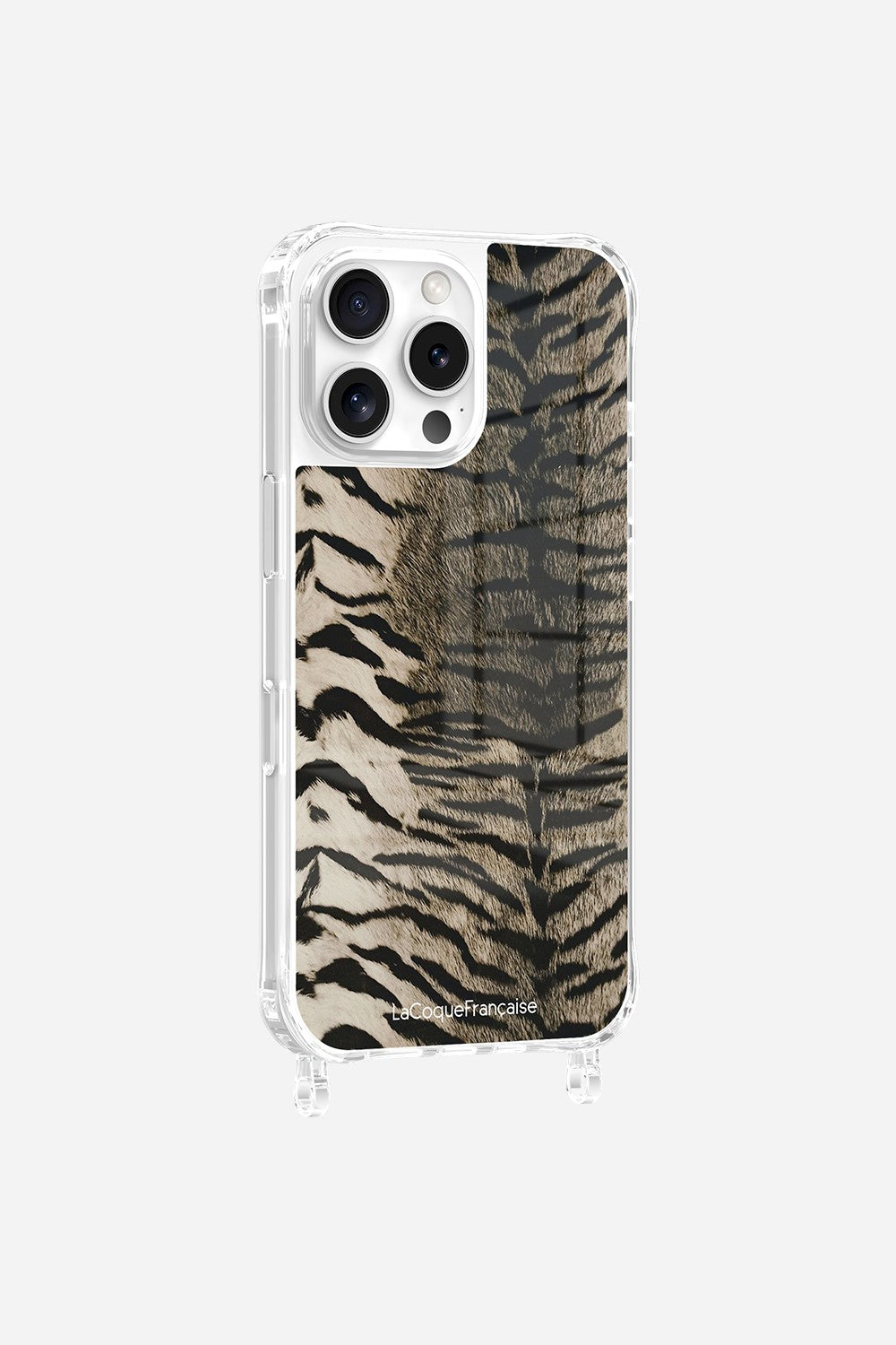 Coque Anneaux Impression Personnalisee Zebre Gris