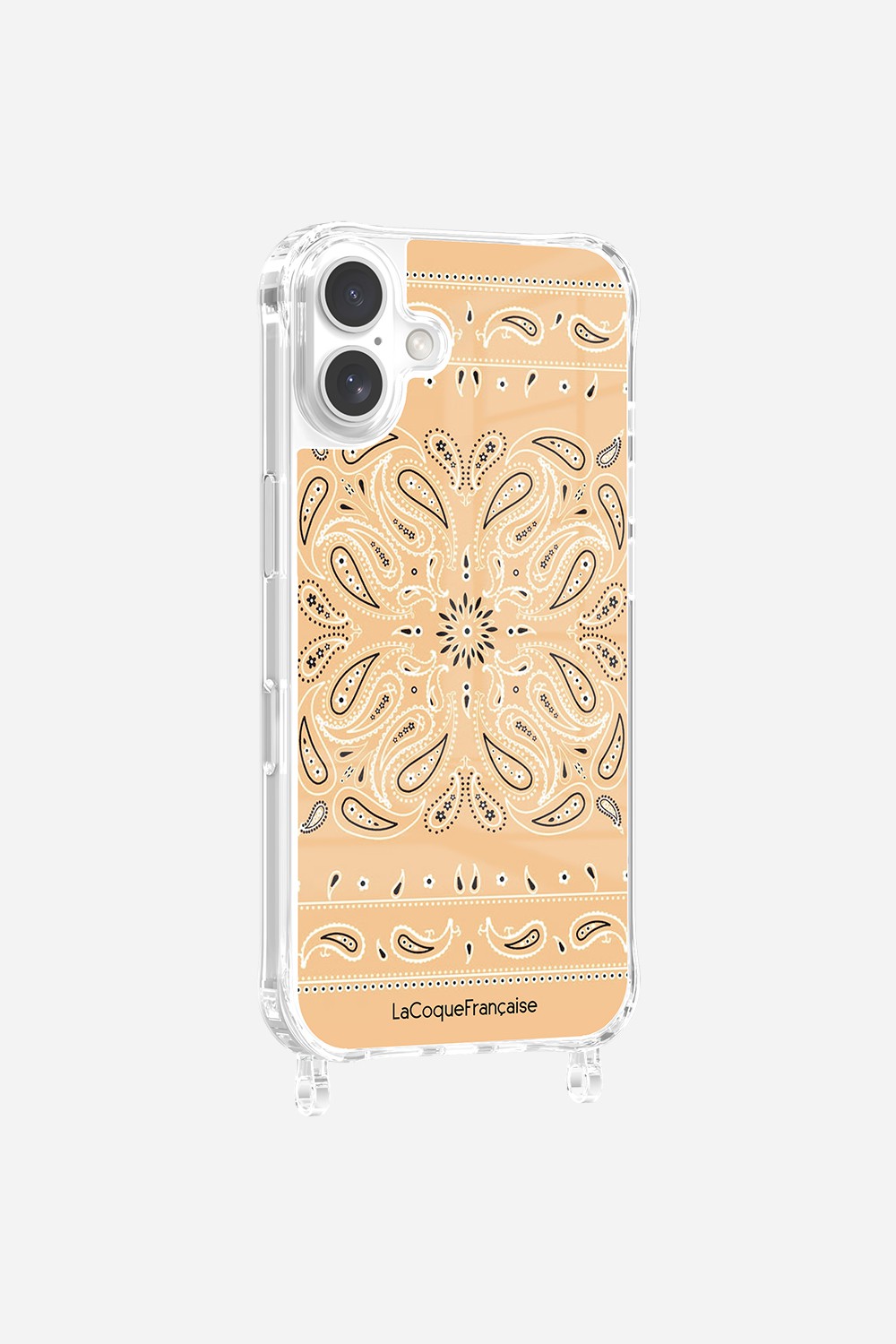 Coque Anneaux Impression Personnalisee Bandana Beige