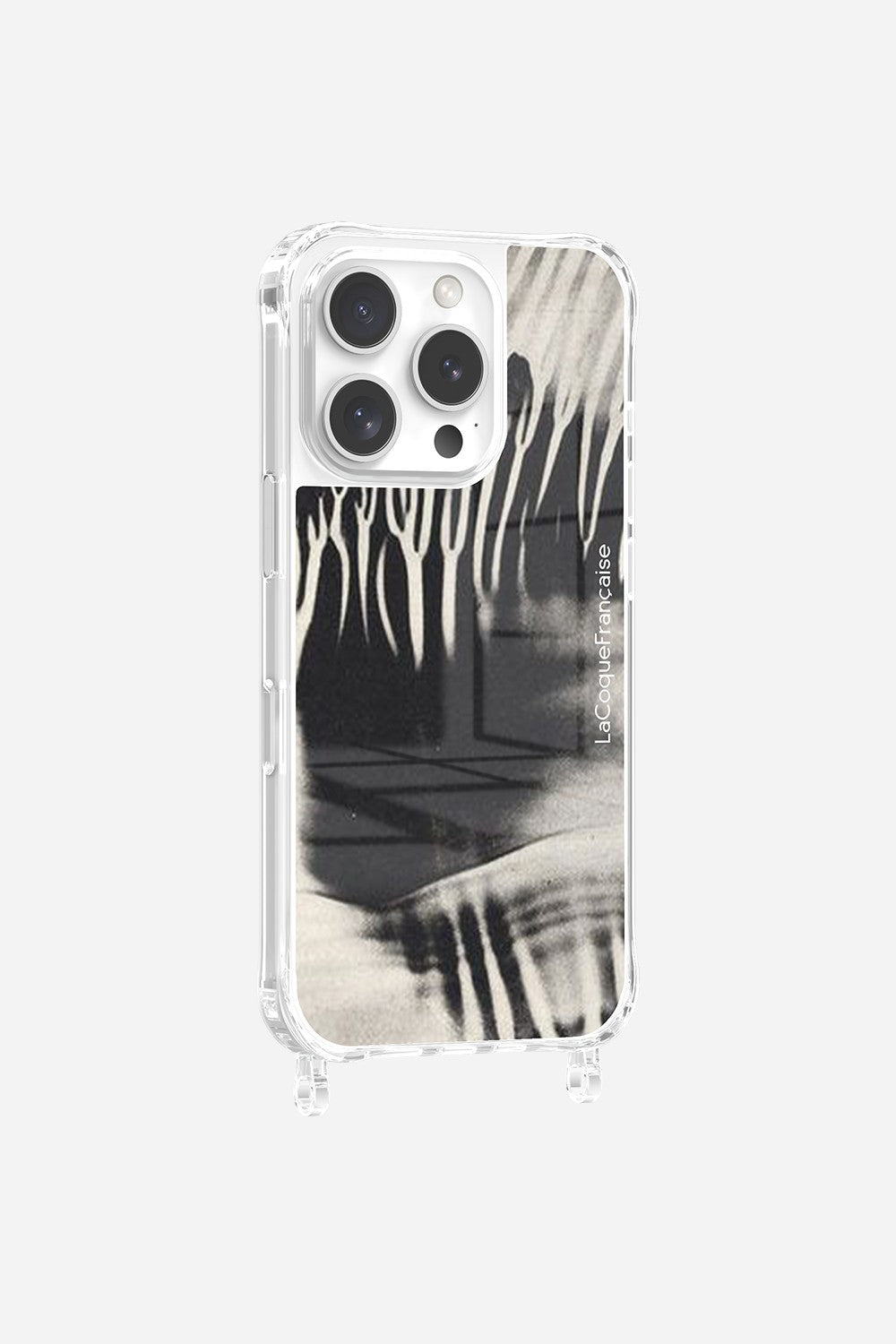 Black Abstract Printed Rings Case