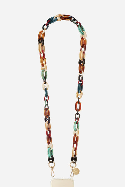 Long Amber Multicolor Chain 120 cm