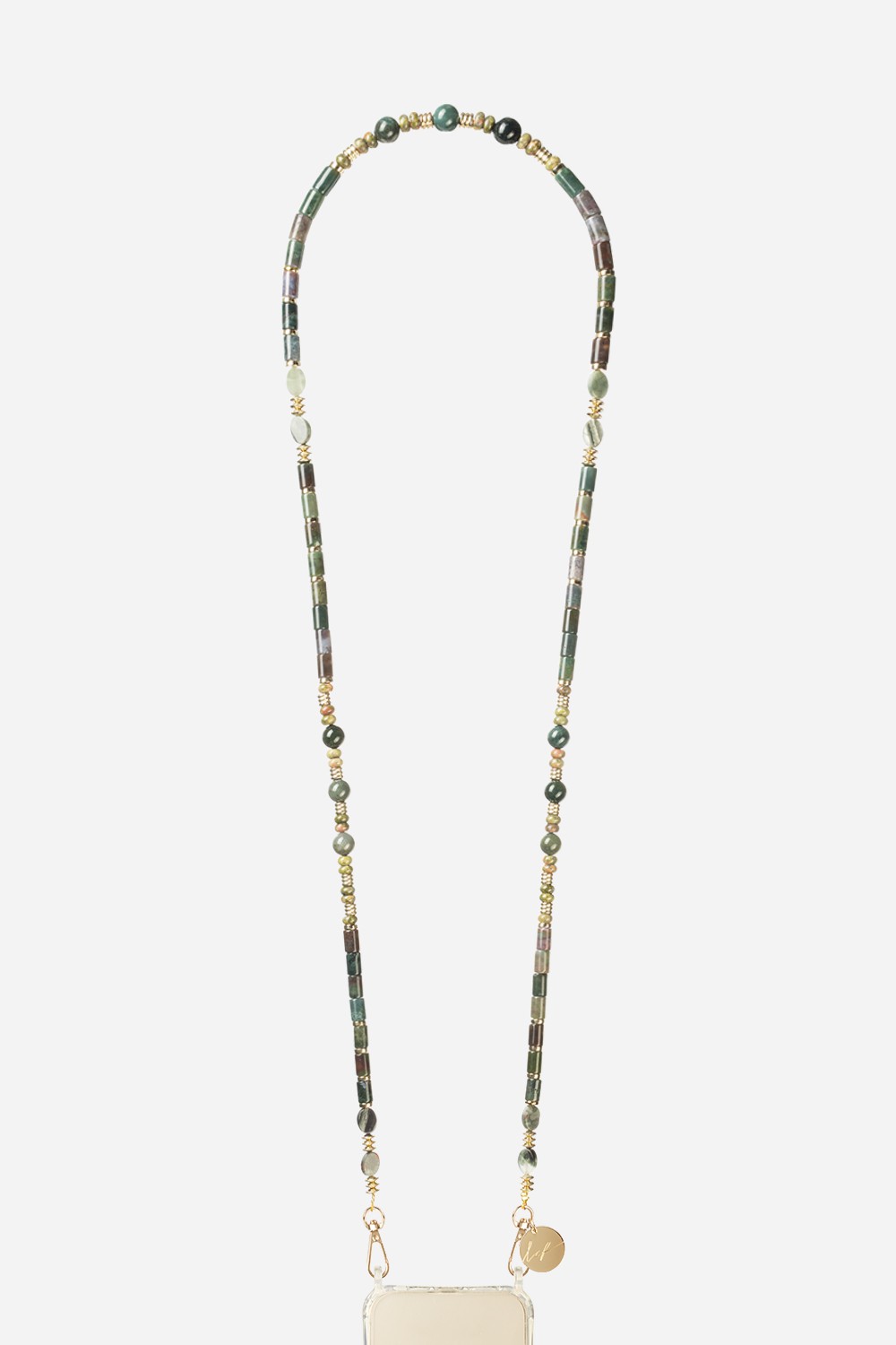 Long Green Jade Chain 120 cm