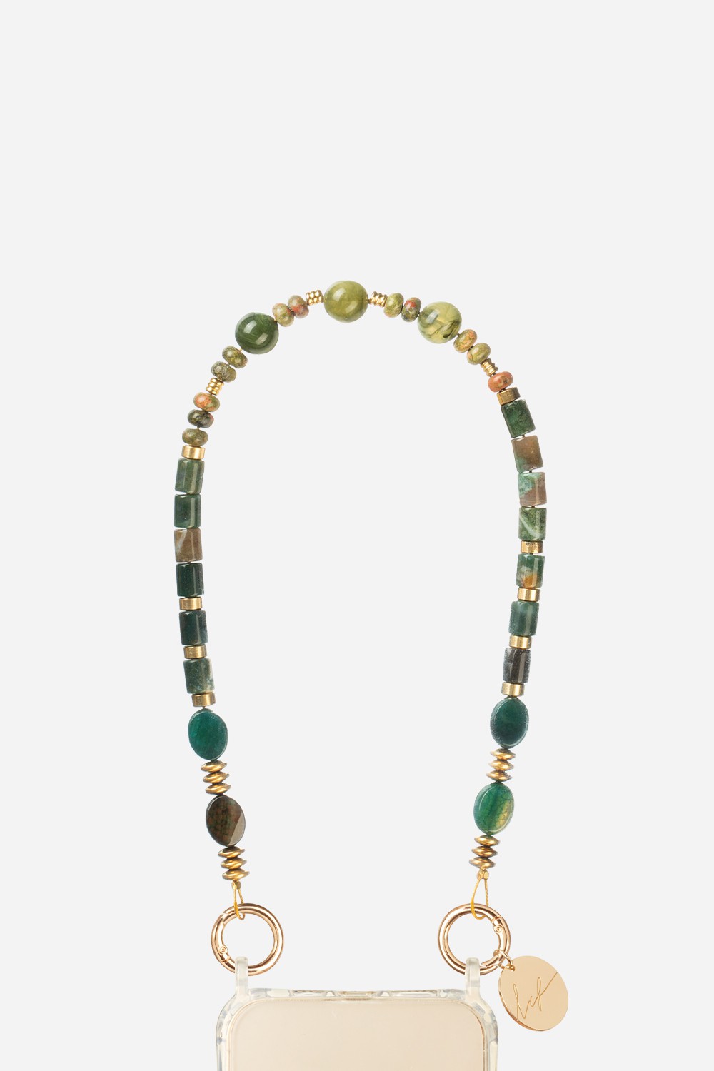 Bijoux Collier Jade Vert 40 cm