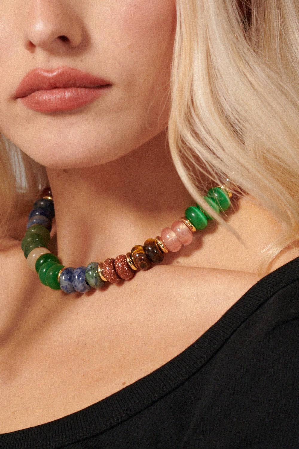 Joyce Multicolor Necklace Jewelry 40 cm