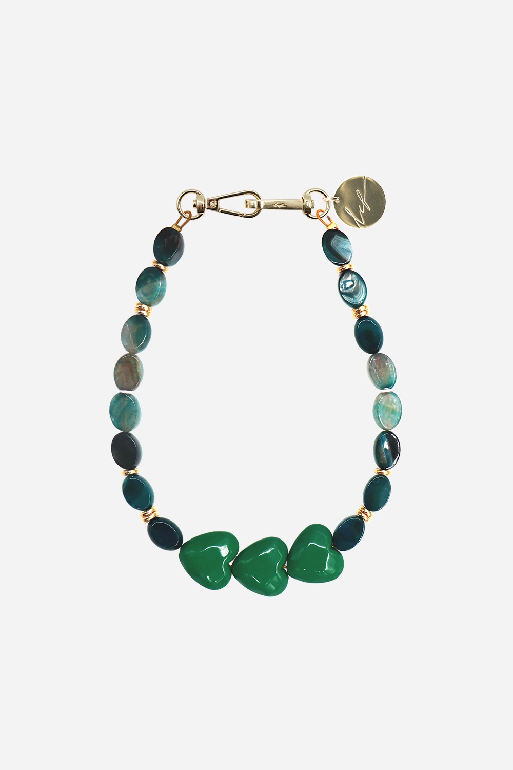 Bijoux Collier Amy Vert 40 cm