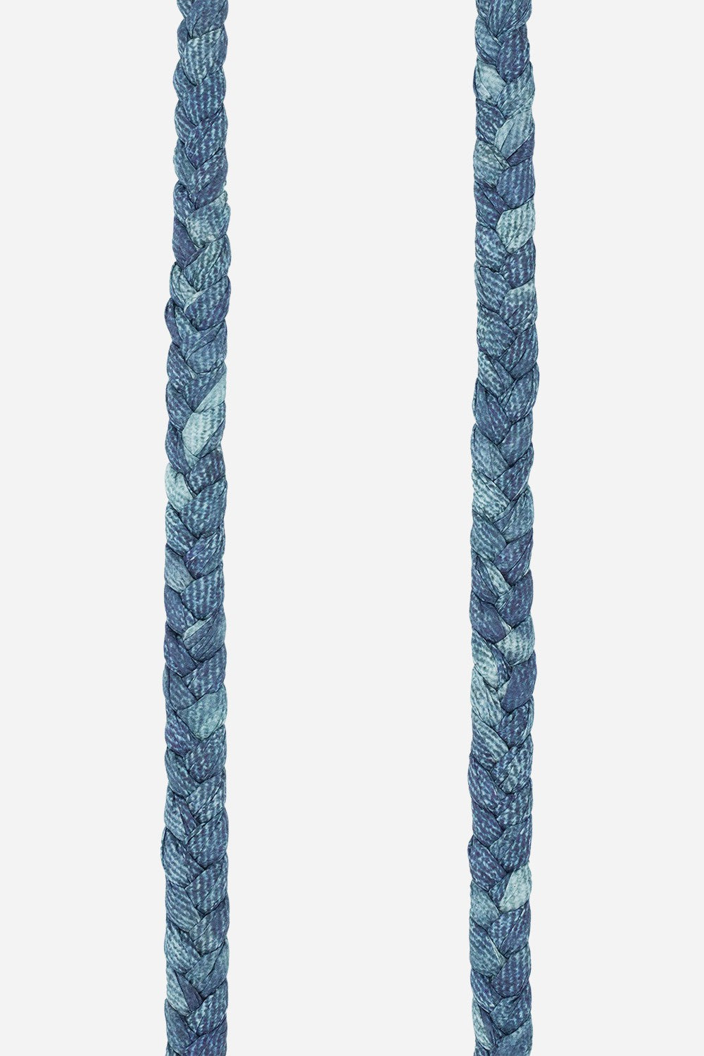 Della braided cord with raw denim effect