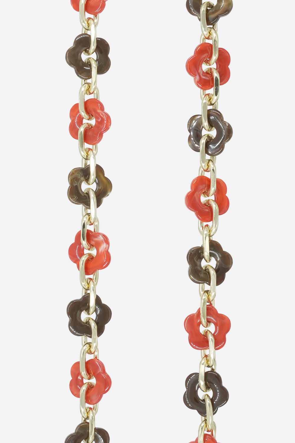 Cassy Long Chain Brown Red 120 cm