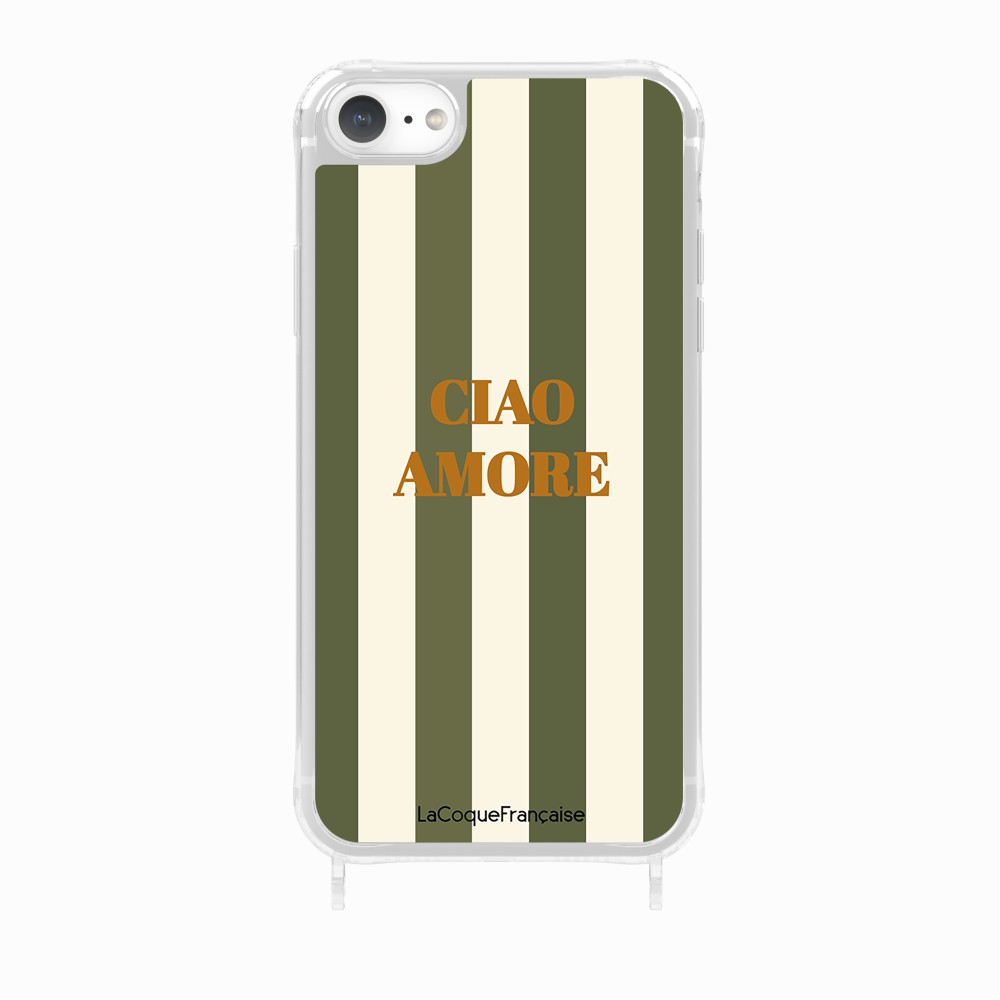 Coque Anneaux Imprimee Ciao Amore Kaki