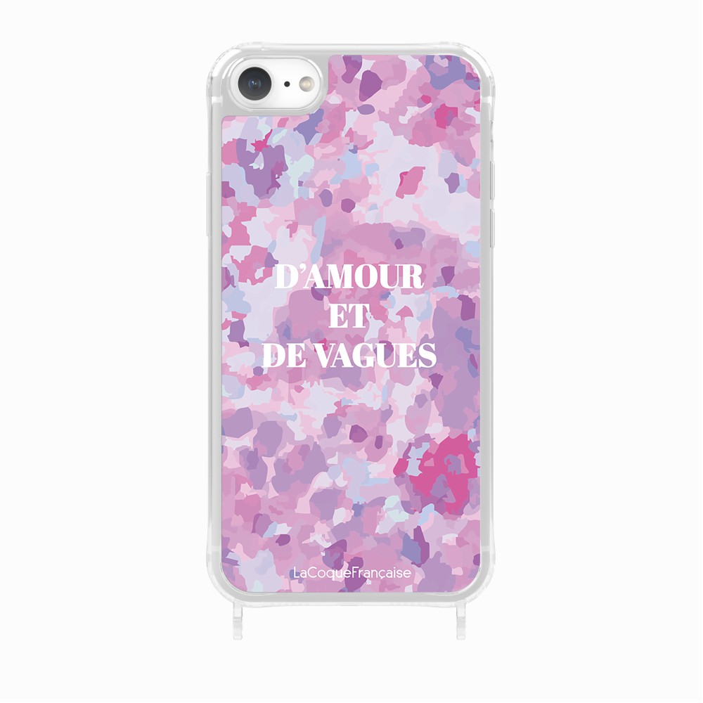 Coque Anneaux Imprimee D'amour Et De Vagues Parme