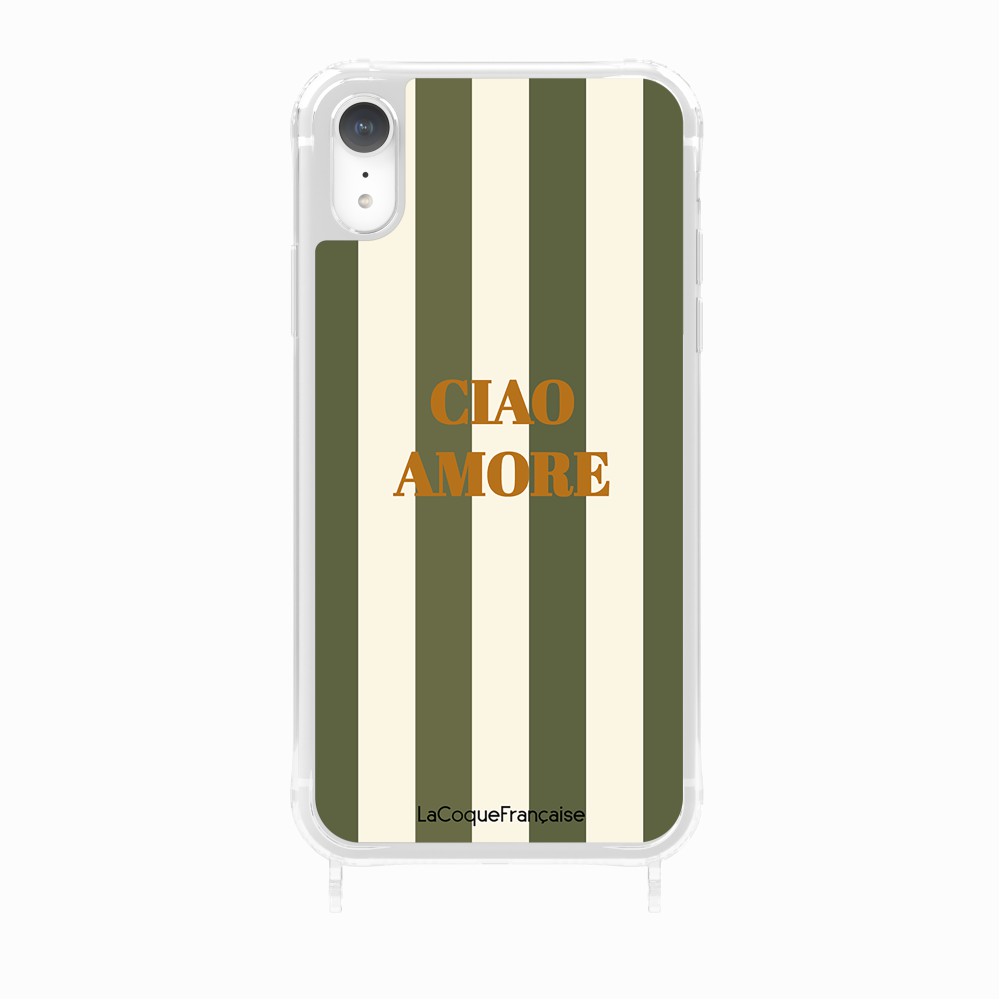 Coque Anneaux Imprimee Ciao Amore Kaki