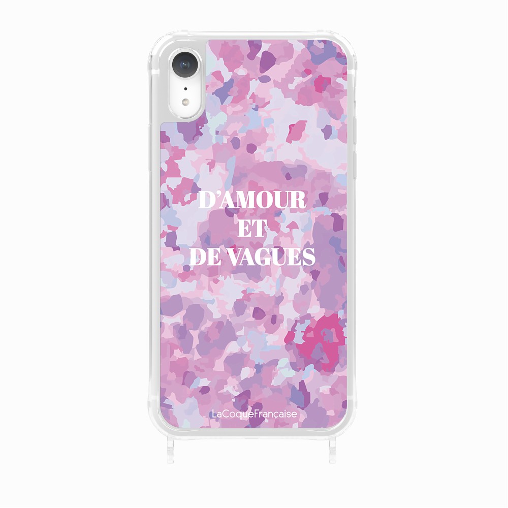 Coque Anneaux Imprimee D'amour Et De Vagues Parme