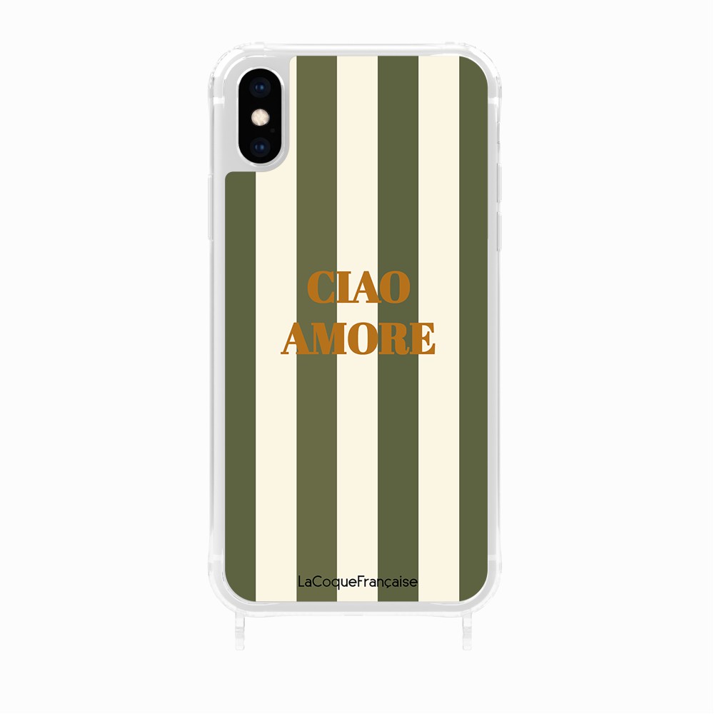 Coque Anneaux Imprimee Ciao Amore Kaki