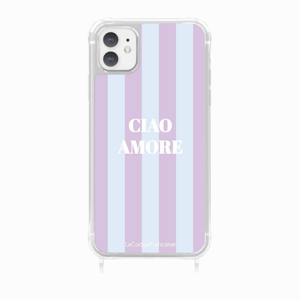 Coque Anneaux Imprimee Ciao Amore Violet