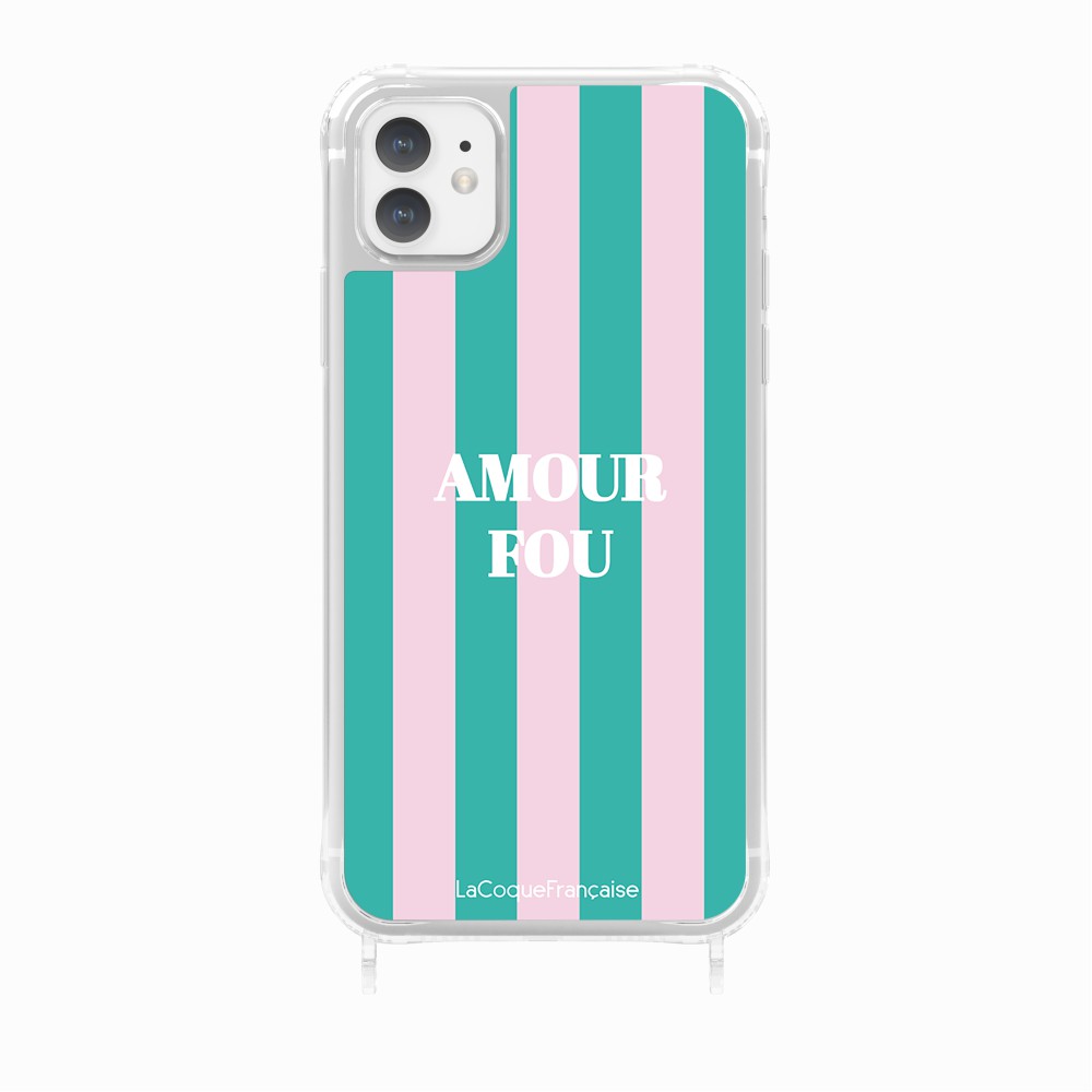 Coque Anneaux Imprimee Amour Fou Rose