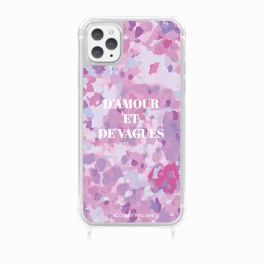 Coque Anneaux Imprimee D'amour Et De Vagues Parme