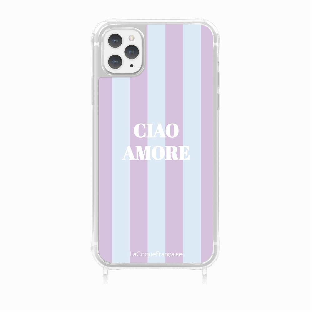 Coque Anneaux Imprimee Ciao Amore Violet