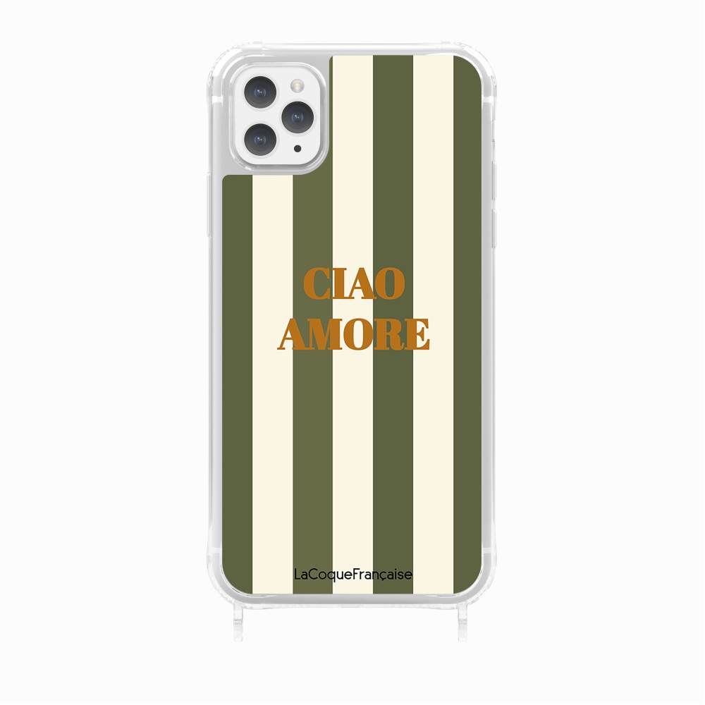 Coque Anneaux Imprimee Ciao Amore Kaki