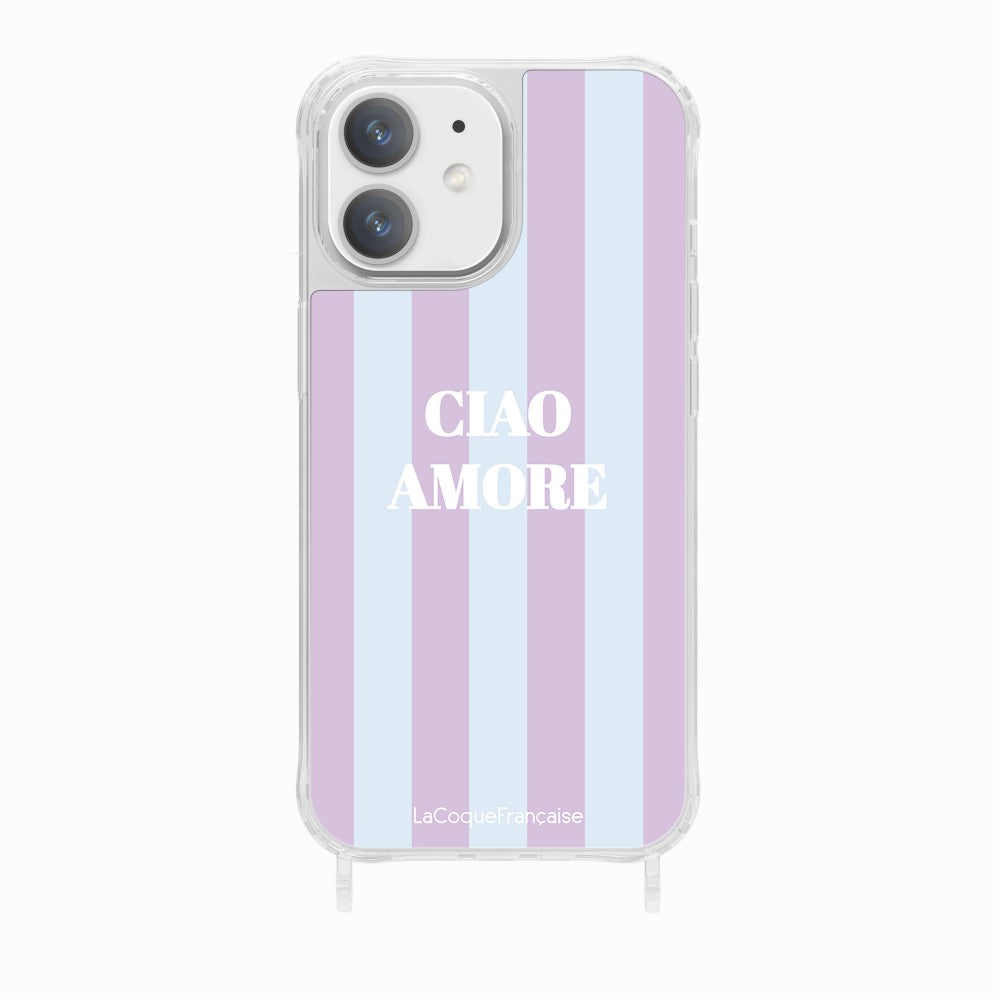 Coque Anneaux Imprimee Ciao Amore Violet