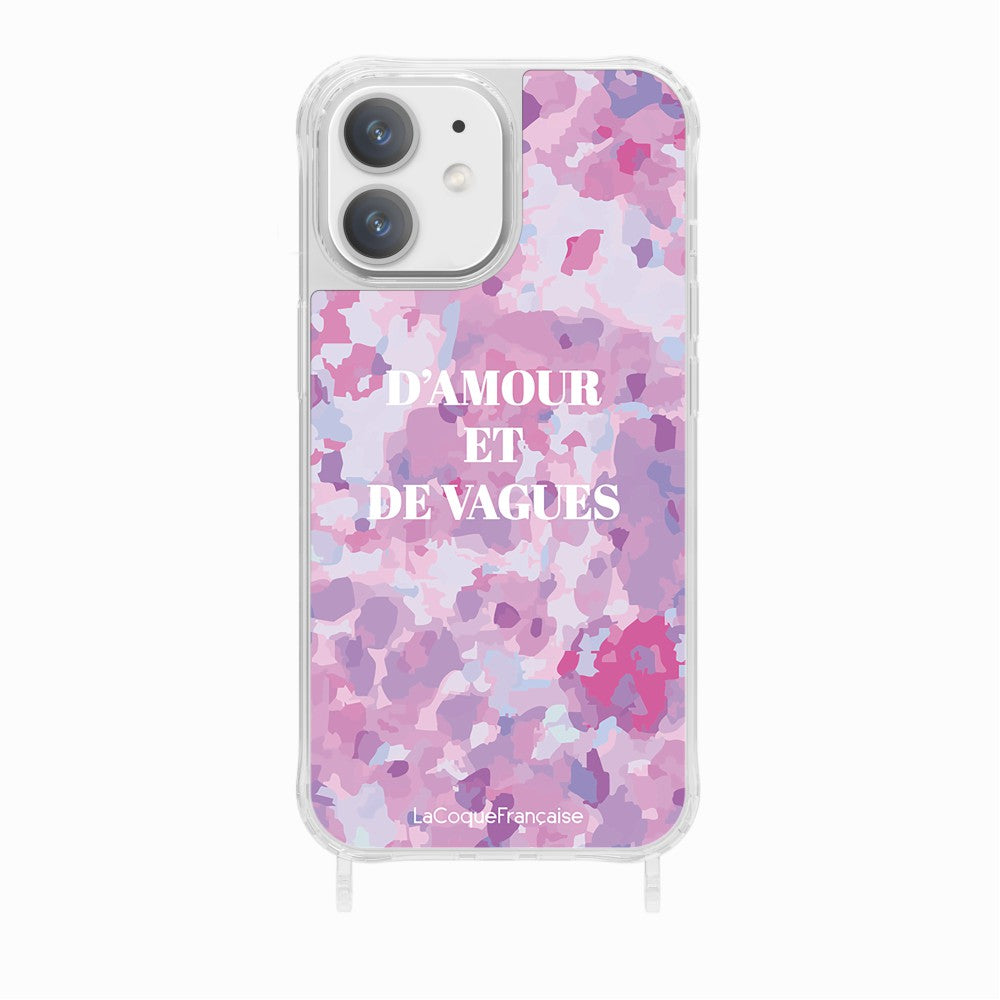 Coque Anneaux Imprimee D'amour Et De Vagues Parme