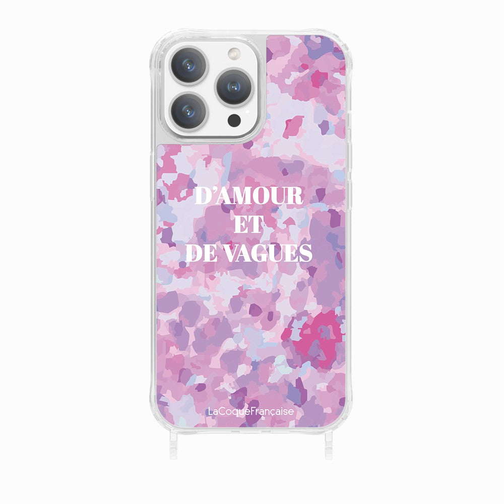 Coque Anneaux Imprimee D'amour Et De Vagues Parme