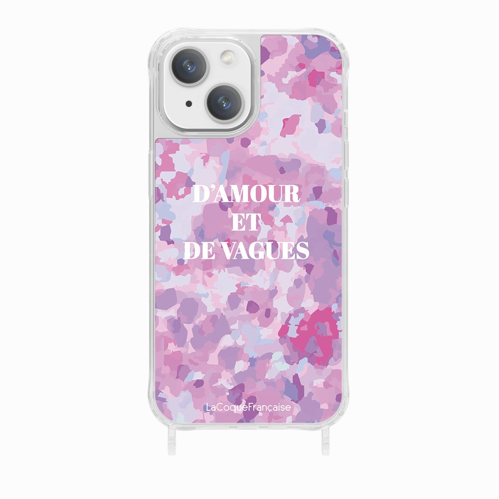 Coque Anneaux Imprimee D'amour Et De Vagues Parme