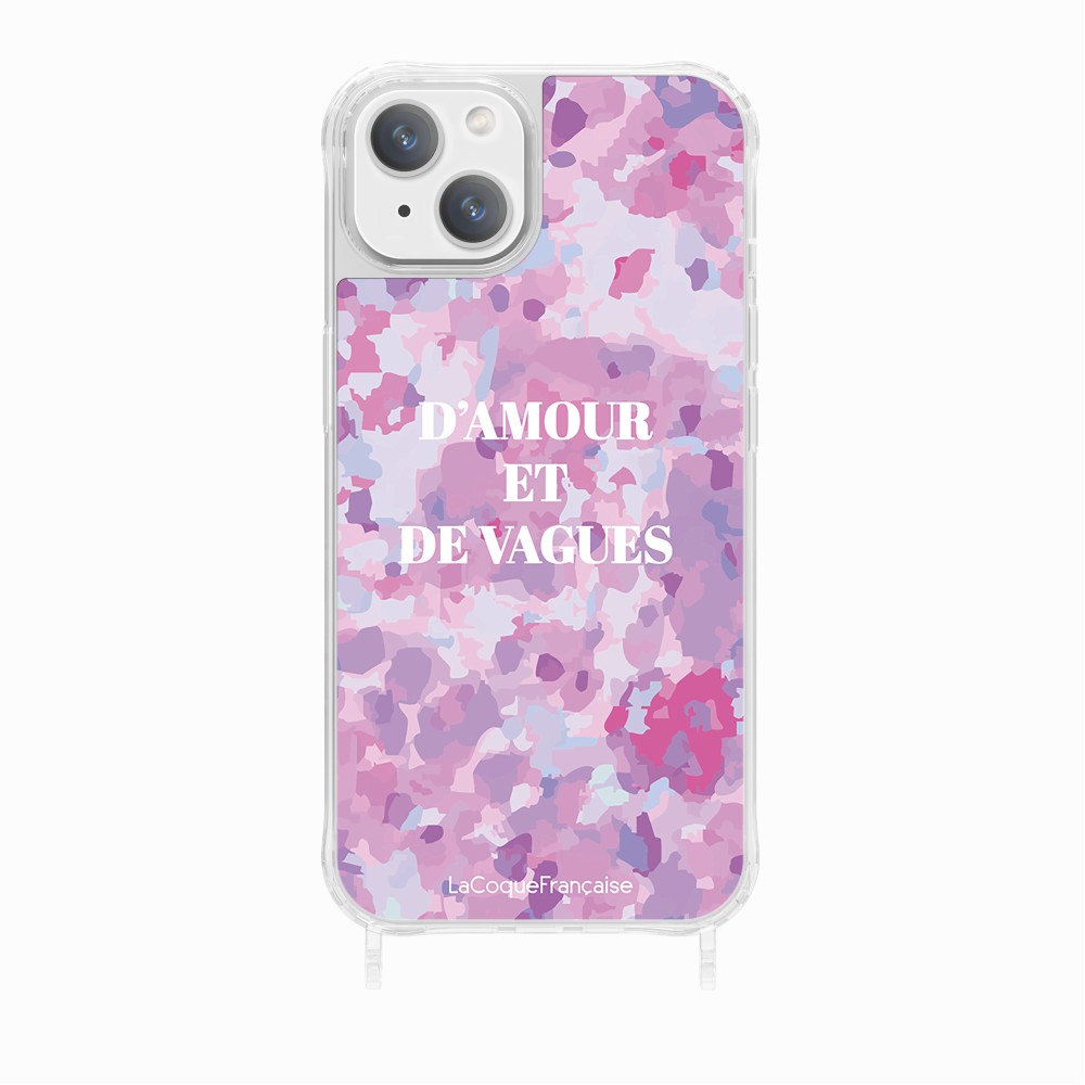 Coque Anneaux Imprimee D'amour Et De Vagues Parme