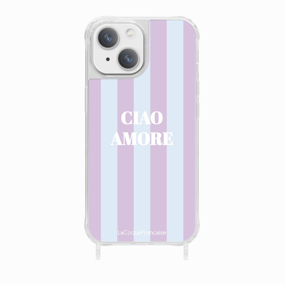 Coque Anneaux Imprimee Ciao Amore Violet