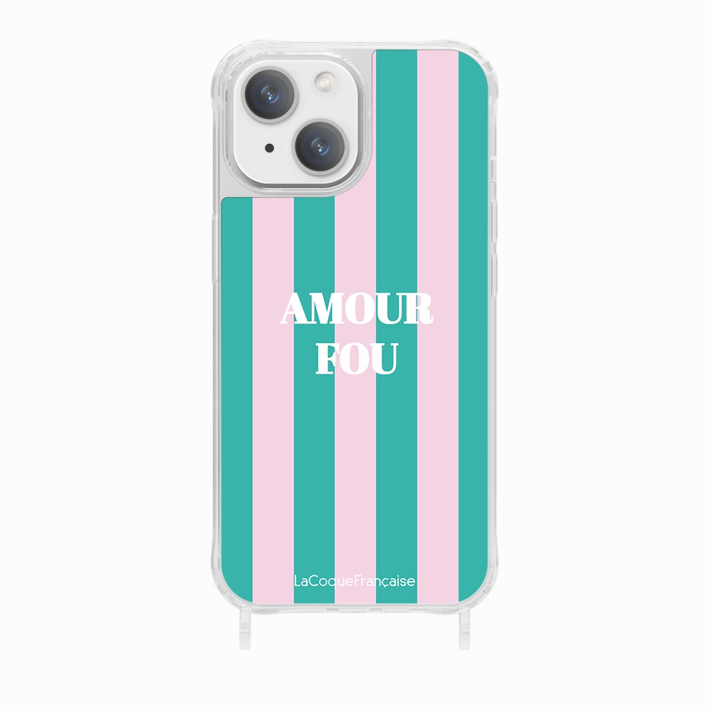 Coque Anneaux Imprimee Amour Fou Rose