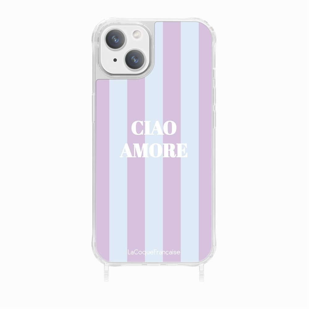 Coque Anneaux Imprimee Ciao Amore Violet