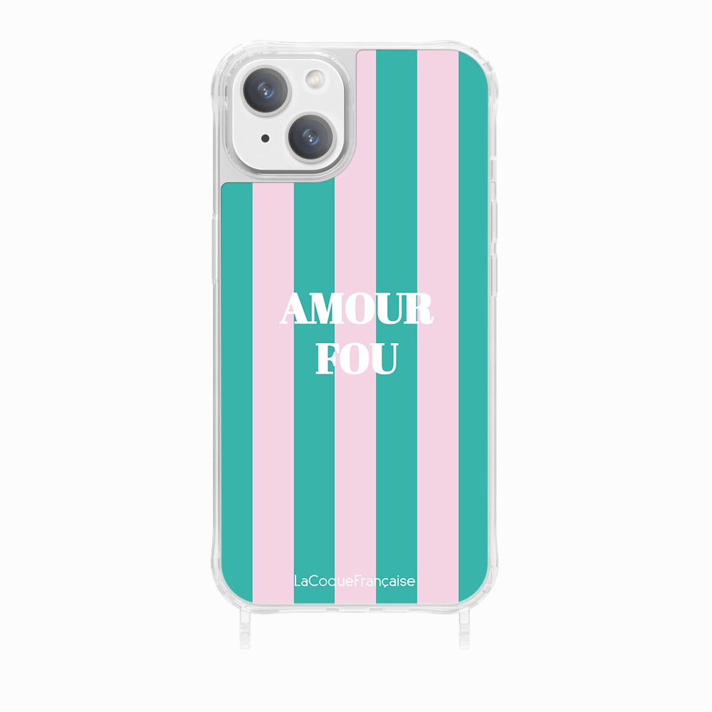 Coque Anneaux Imprimee Amour Fou Rose