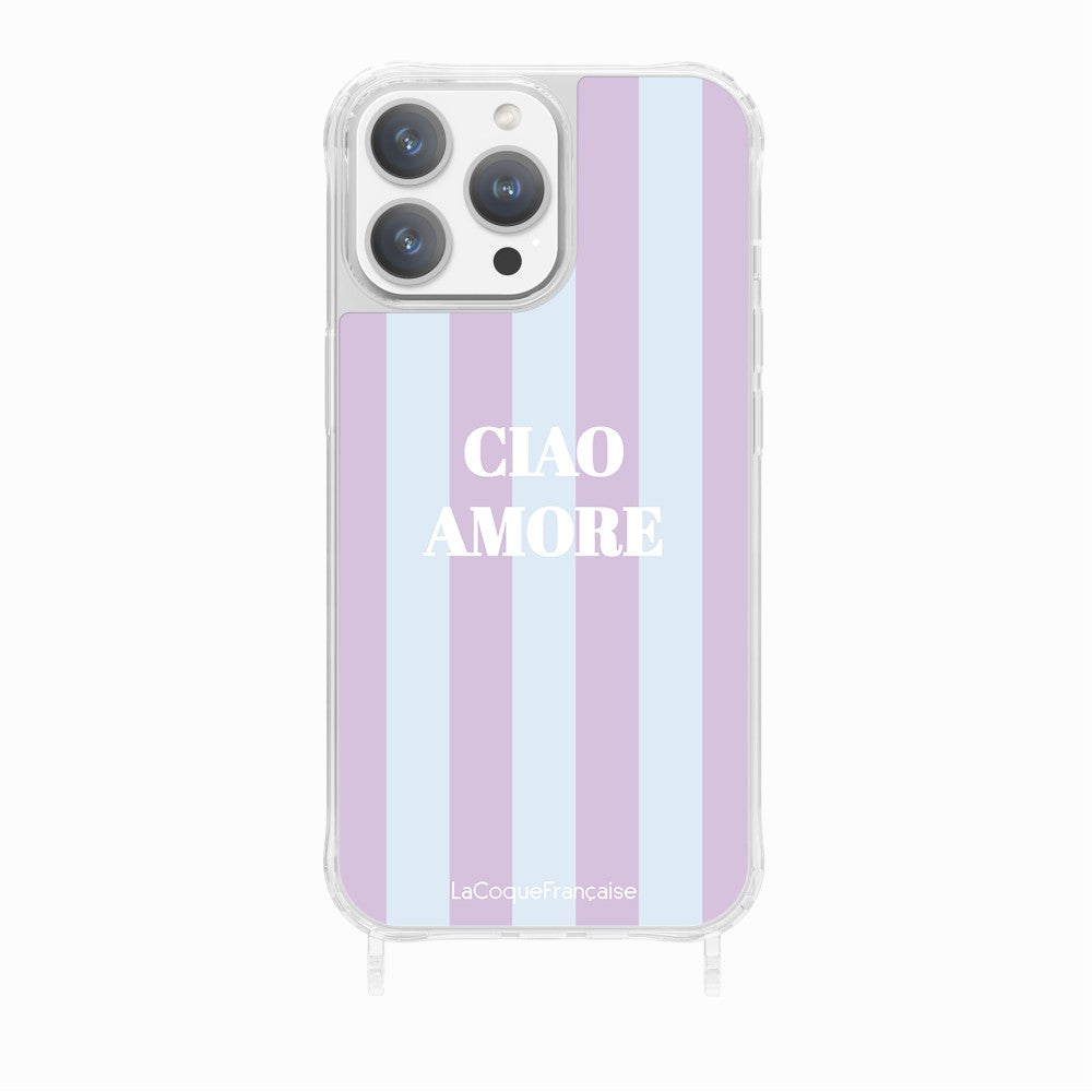 Coque Anneaux Imprimee Ciao Amore Violet